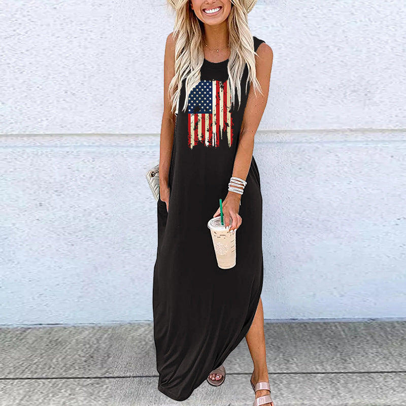 European And American-style Fashionable Sleeveless Pocketed Dress For Women – Premium 0 | RICALOUX