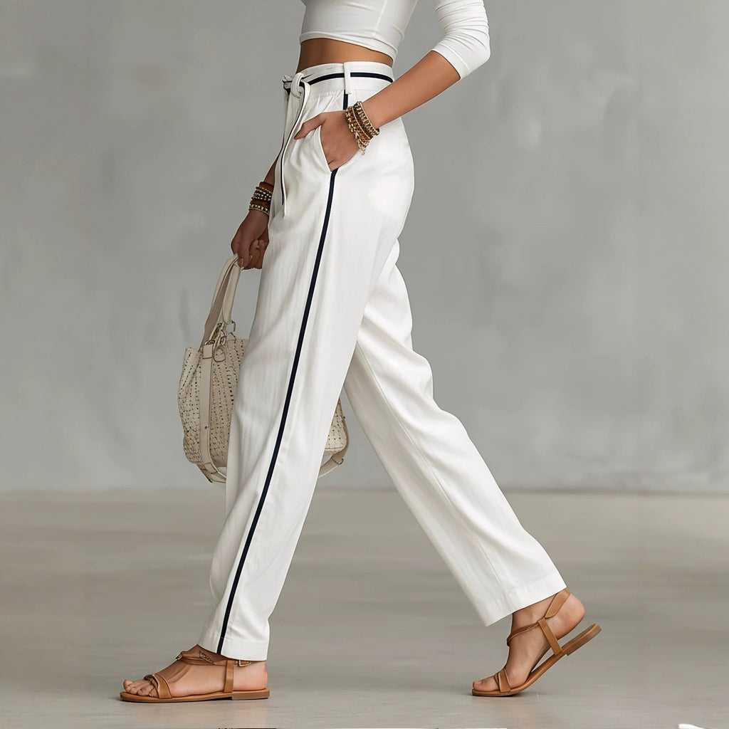 Womens Fashionable Casual Loose-fitting Versatile Trousers by Ricaloux