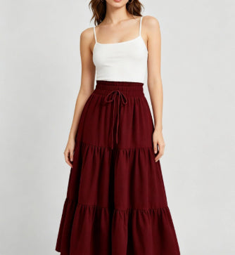 High-waisted A-line Skirt Bohemian-style Printed Flared Skirt – Premium 0 | RICALOUX