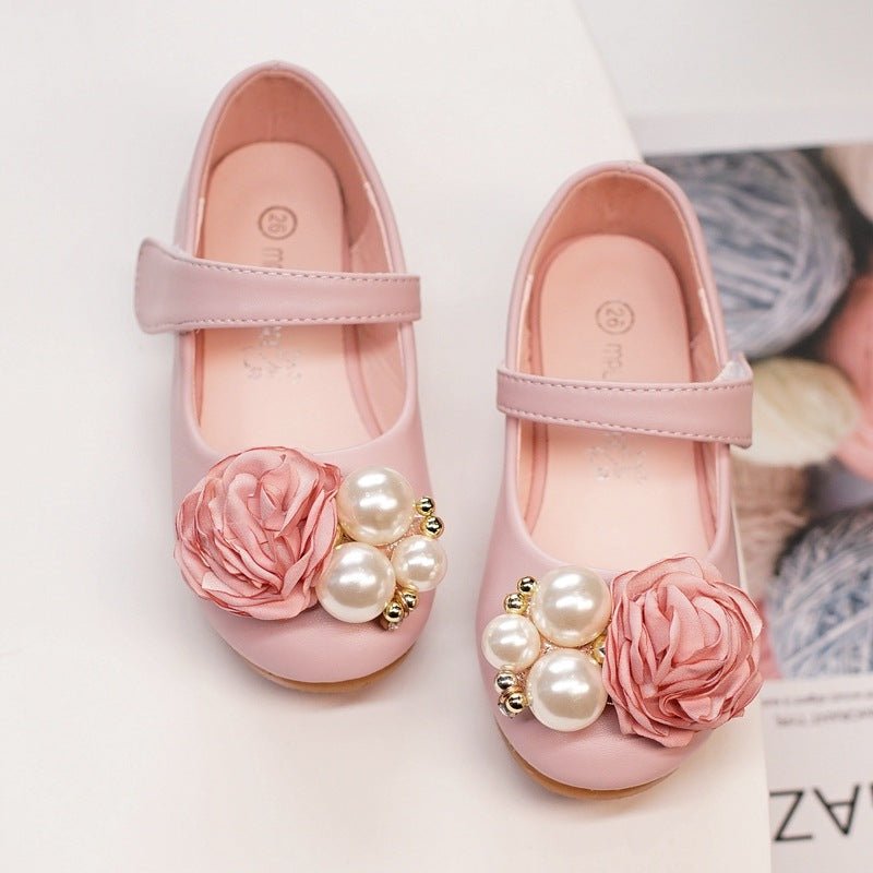 Girls Pearl Bow Show Princess Shoes - RICALOUX