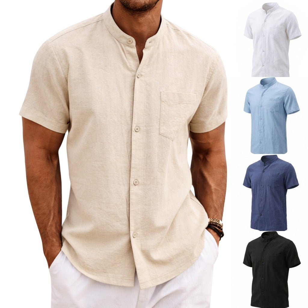 Henry Tie Pocket Casual Shirt For Men – Premium 0 | RICALOUX