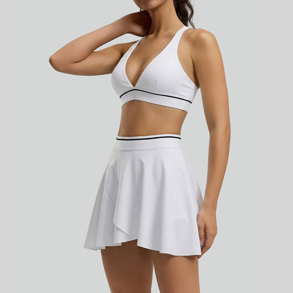 Sexy Tight-Fitting Yoga Bra Top And Skirt Set – Premium 0 | RICALOUX