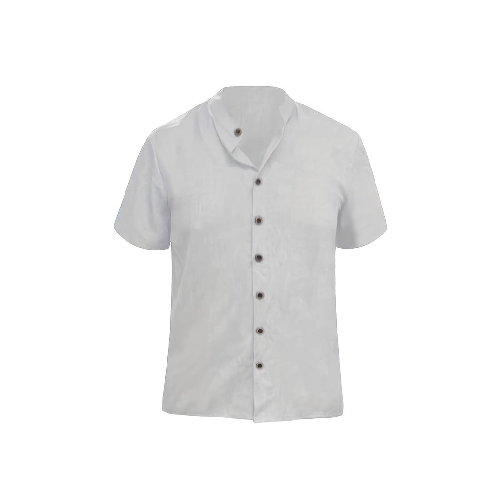 Fashionable Mens Retro Shirt With Buttons Made Of Cotton And Linen Casual Style – Premium 0 | RICALOUX