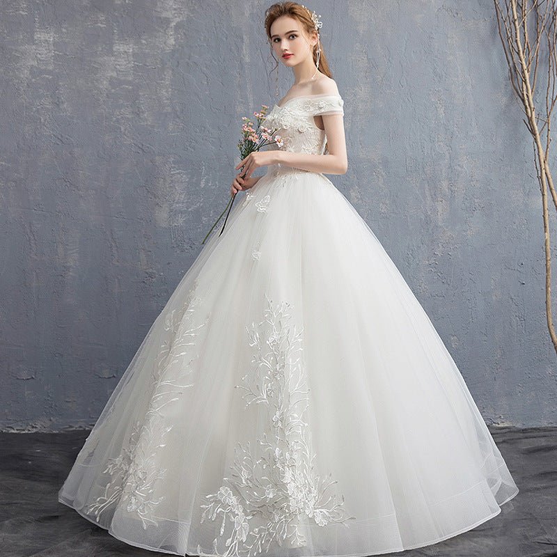 One-shoulder Bride Was Thin, High-waisted, Pregnant Women, Simple And Small, Tailed - RICALOUX