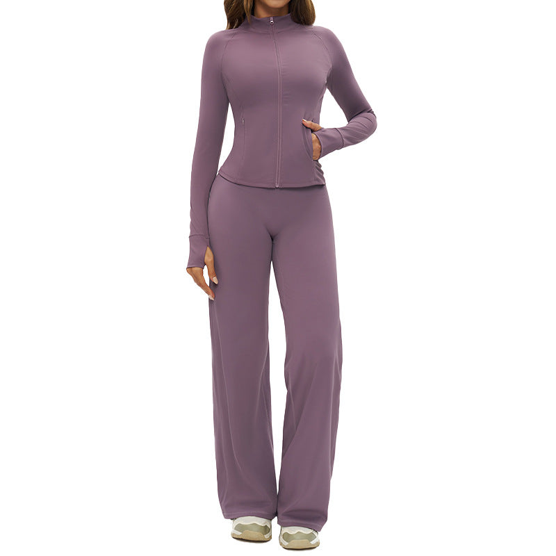 Tight-fitting Wide-leg Casual Sportswear Set by Ricaloux