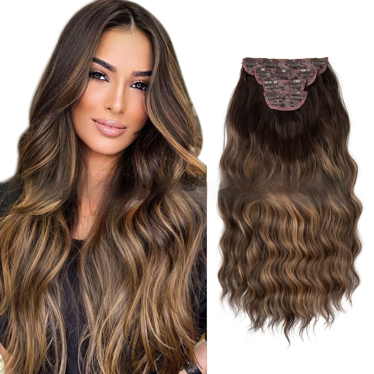 High-temperature Fiber Wig Women's Wig Set Four-piece Set – Premium 0 | RICALOUX