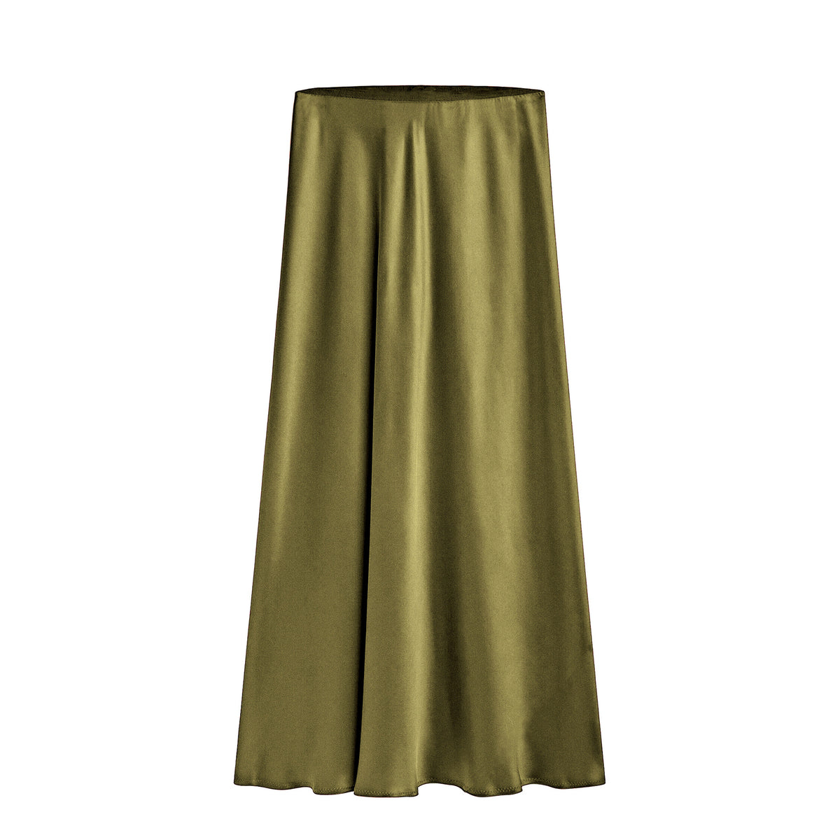 Women's Satin High-waisted Elastic Split Skirt by Ricaloux