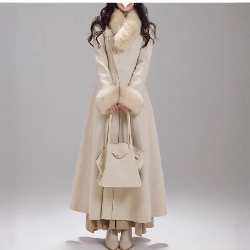 Cinched-waist Double-faced Wool Coat For A Princess by Ricaloux