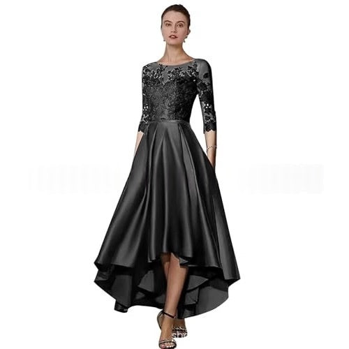 Lace Mid-sleeve Long Evening Gown Long Party Dress For Balls And Events by Ricaloux