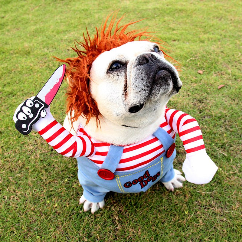 Halloween Pet Costume Pet Dog Funny Clothes Adjustable Dog Cosplay Costume Scary Costume Party Gatherings - RICALOUX