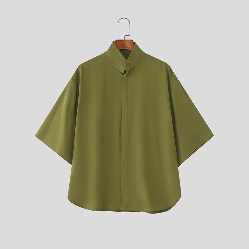 Drop-shoulder Casual Shirt by Ricaloux