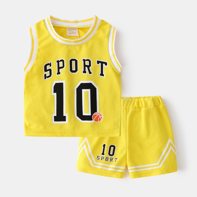 Children's Basketball Clothing Suits Baby Vest Suit Boys Sweatshirt Two-piece Summer Style Tide - RICALOUX