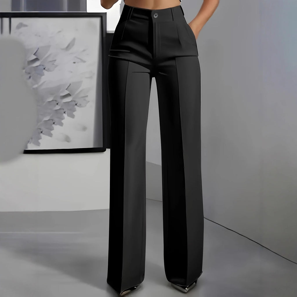 High-waisted Draping Straight-leg Minimalist Suit Trousers – Premium 0 | RICALOUX
