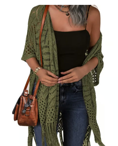 Outdoor Beach Vacation Sun-protection Knitwear by Ricaloux