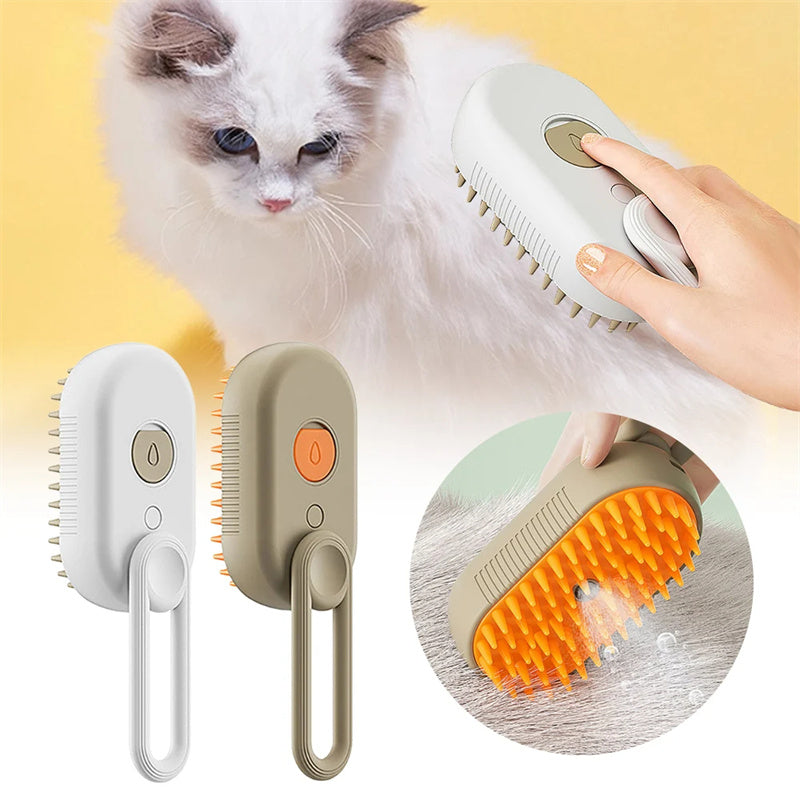 Cat Steam Brush Steamy Dog Brush 3 In 1 Electric Spray Cat Hair Brushes For Massage Pet Grooming Comb Hair Removal Combs Pet Products by Ricaloux