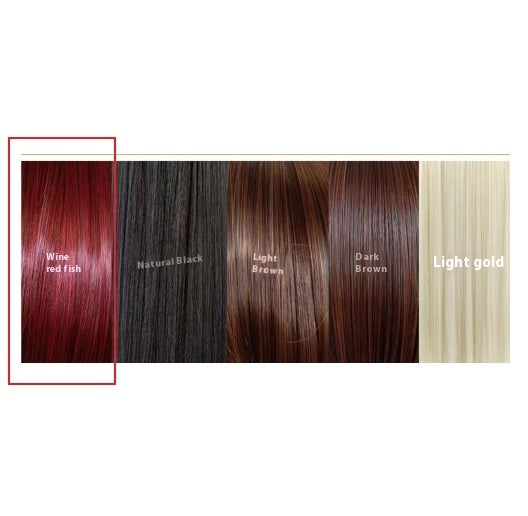 Mid-length Straight Hair Hand-woven Front Lace Synthetic Wigs by Ricaloux