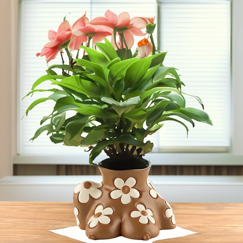 Creative Resin Body Art Flowerpot Home Home Decor - RICALOUX
