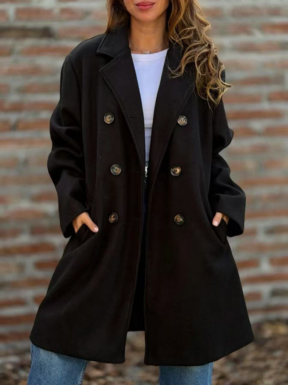 Notch-lapel Double-breasted Wool Coat – Premium 0 | RICALOUX