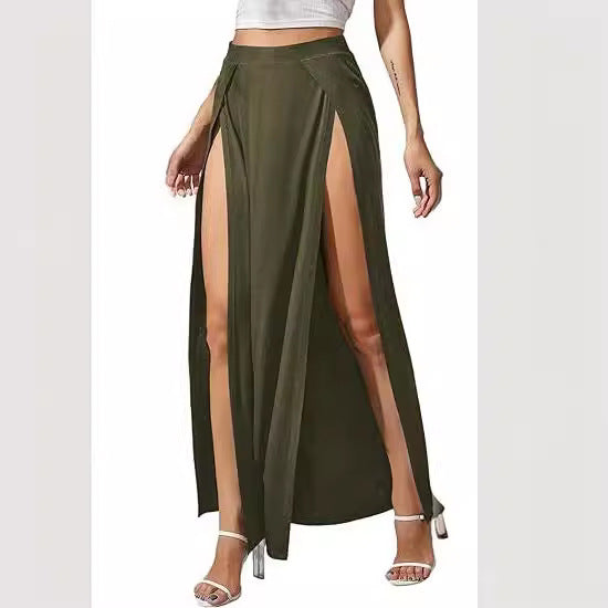 Irregular Skirt Modal Solid-color Evening Gown Long Dress by Ricaloux
