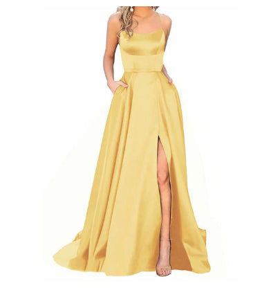European And American Bridesmaid Dress, Long Style, Figure-flattering, Off-the-shoulder Design – Premium 0 | RICALOUX