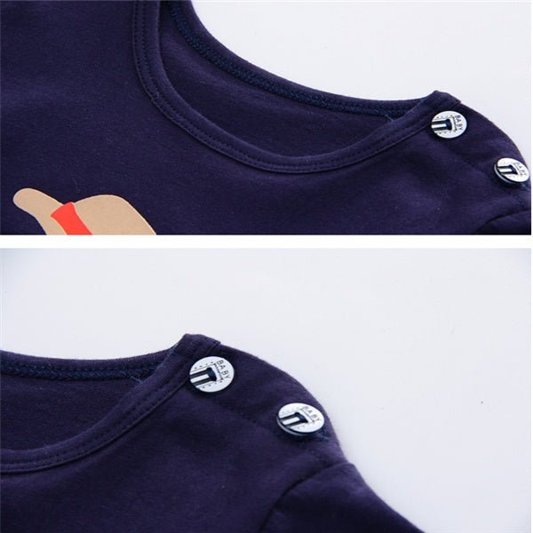 Cartoon Clothing Baby Boy Summer Clothes T-shirt Baby Girl Casual Clothing Sets - RICALOUX