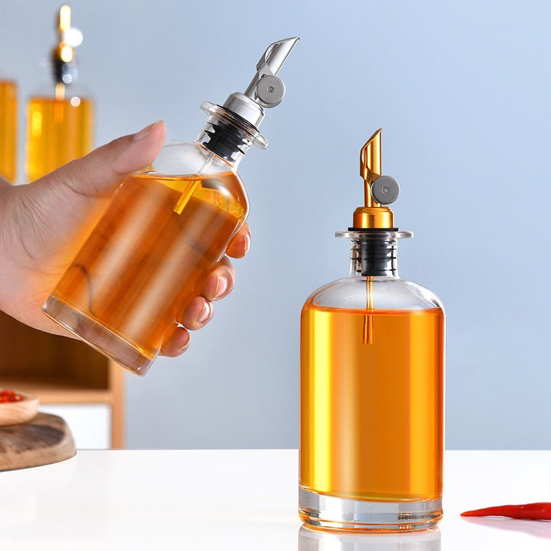 Home Kitchen Crystal White Material Glass Self-control Opening And Closing Spice Bottle - RICALOUX