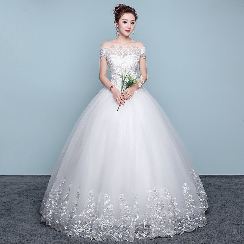 Qidi wedding dress shoulder wedding dress - RICALOUX