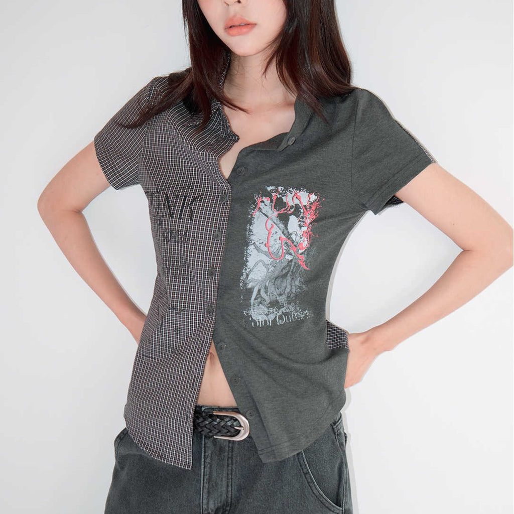 Gothic Printed Short Sleeves With Slightly Waisted Shoulders – Premium 0 | RICALOUX
