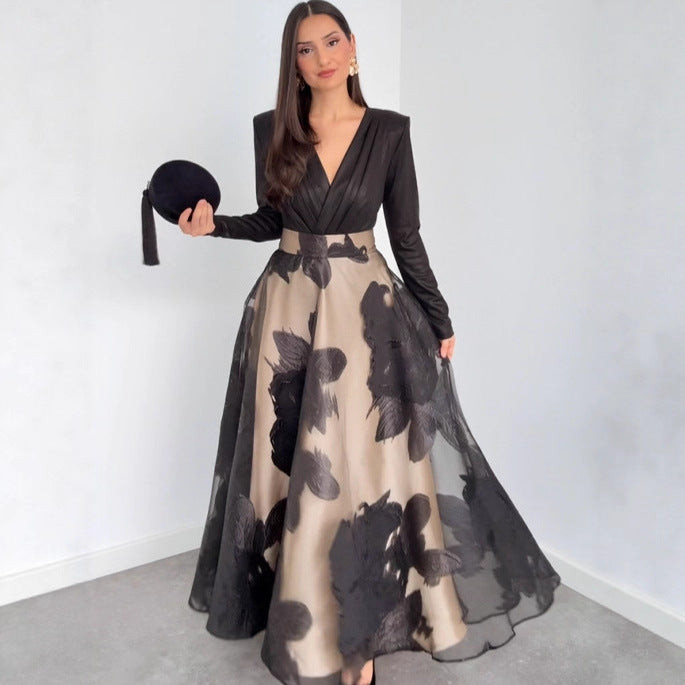 Fashionable Waist-cinching Womens Long-sleeve Skirt Two-piece Set by Ricaloux