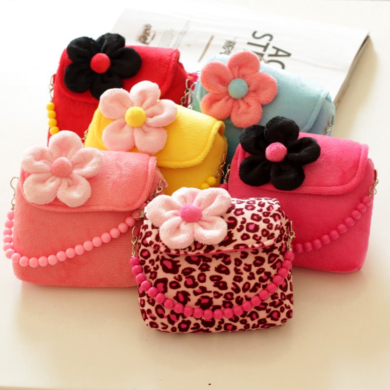 Girls Bead Chain Hand Bag Cute Flower Princess Bag - RICALOUX