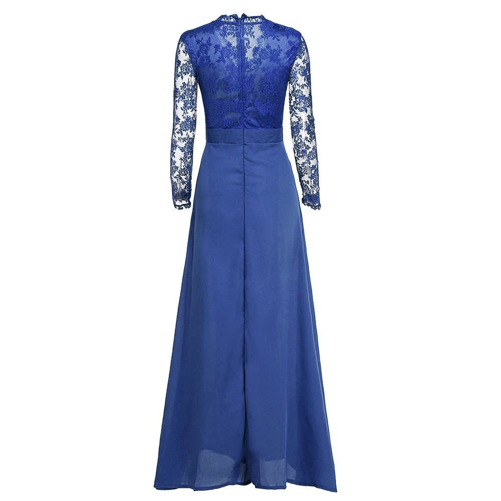 Women V-neck Sexy Lace Elegant Wedding Party Dresses - RICALOUX