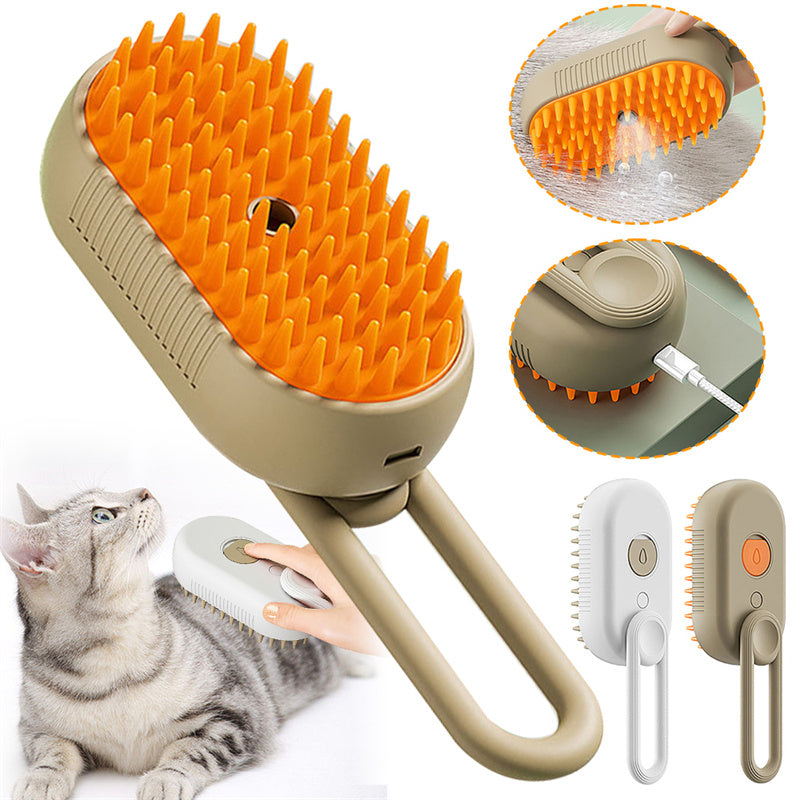 Cat Steam Brush Steamy Dog Brush 3 In 1 Electric Spray Cat Hair Brushes For Massage Pet Grooming Comb Hair Removal Combs Pet Products by Ricaloux