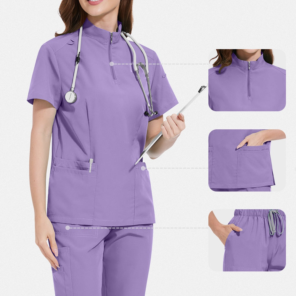 Short-sleeve Scrub Top For Doctors by Ricaloux