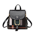 Women Grid Backpacks Female School Bag Girls Travel Bag - RICALOUX