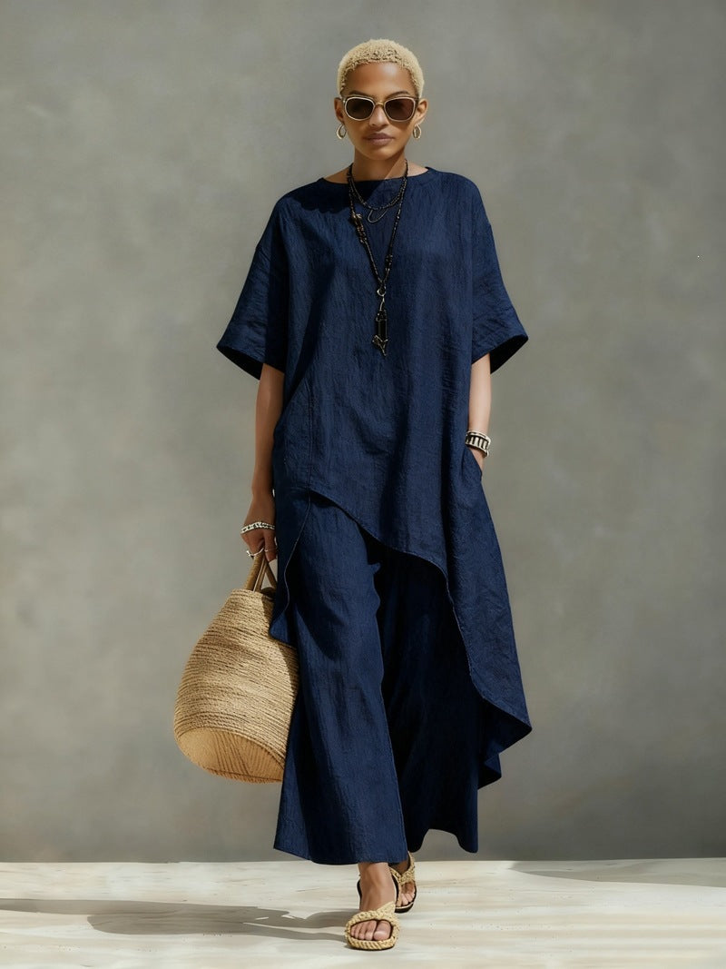 Irregular Loose-fitting Two-piece Pants Set – Premium 0 | RICALOUX