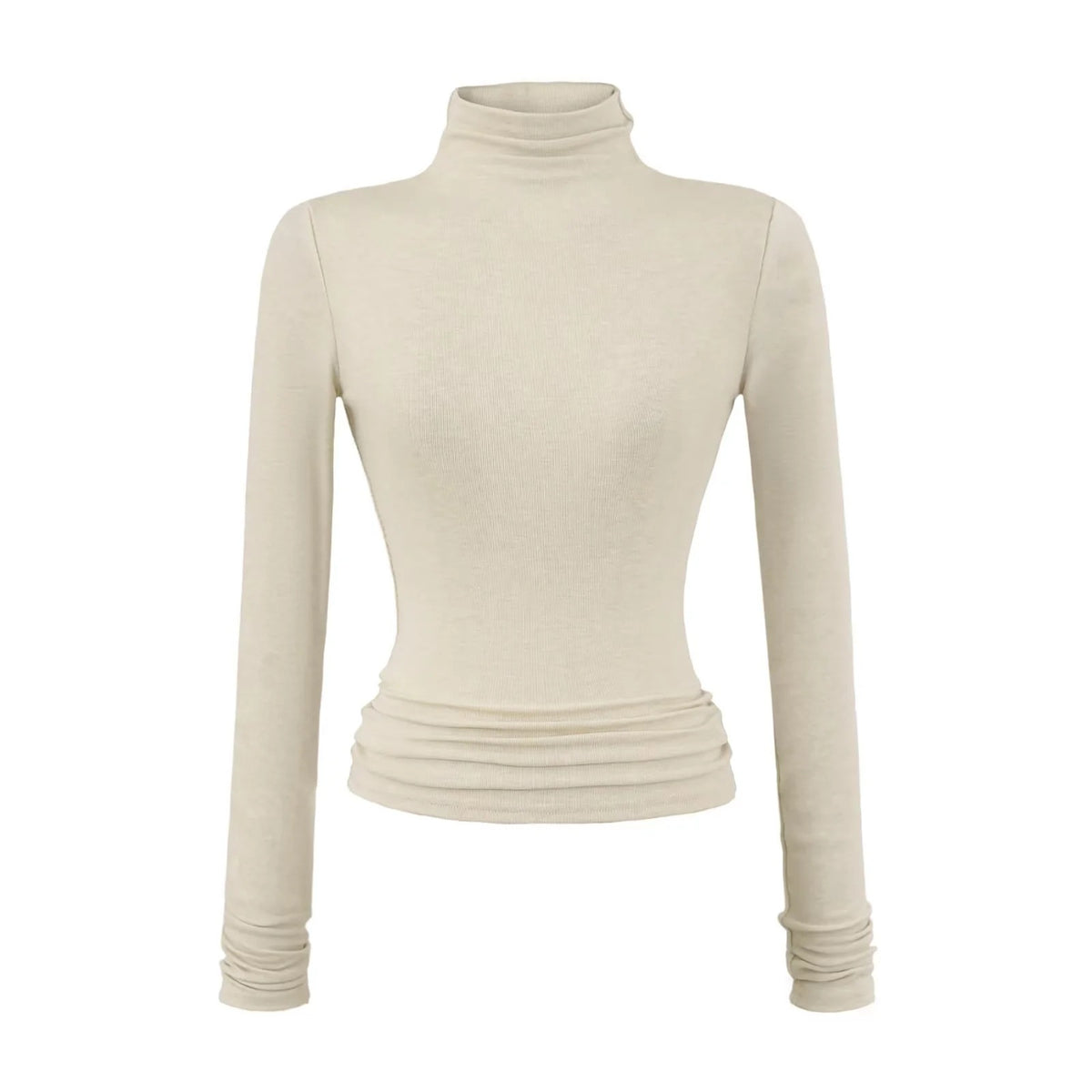 Stretchy Turtleneck Base Layer Womens Slim-Fit Long-Sleeve T-Shirt – Premium 0 | RICALOUX