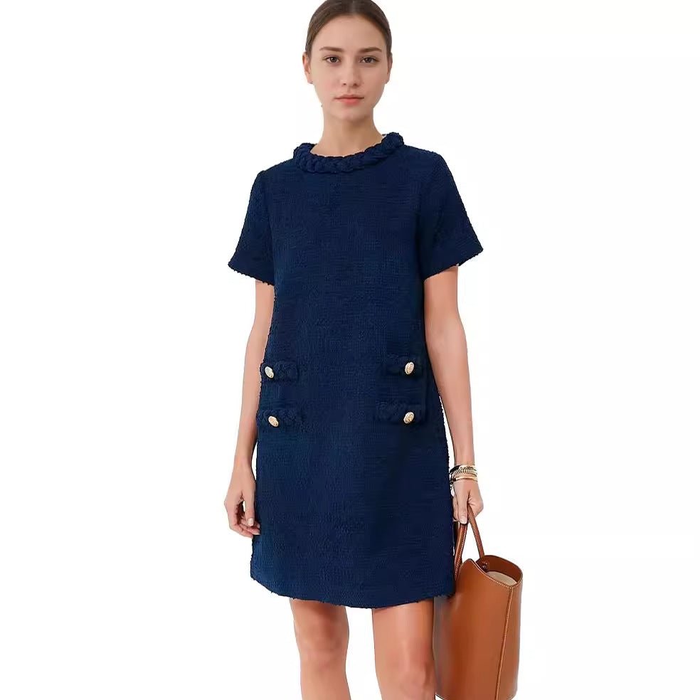 Women's Tweed Jack Dress Tight - RICALOUX