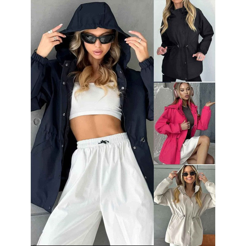 Womens Waterproof Slim-Fit Trench Coat – Premium 0 | RICALOUX