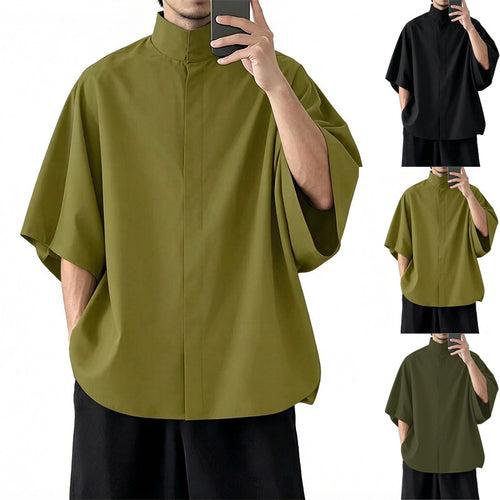 Drop-shoulder Casual Shirt by Ricaloux