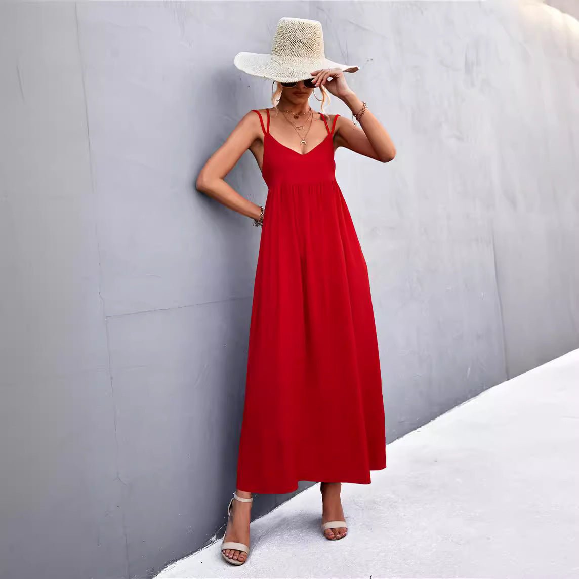 Women's Fashion Personalized Sling Dress - RICALOUX