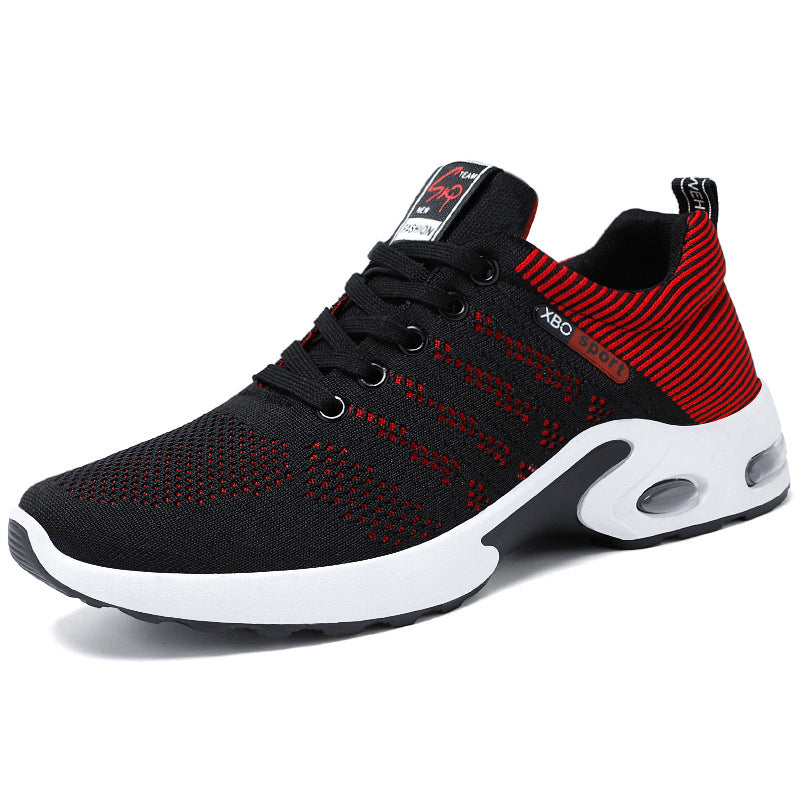 Fashion Mesh Shoes With Striped Design Men Outdoor Breathable Lace-up Sneakers Csual Lightweight Running Sports Shoes For Men – Premium 4 | RICALOUX