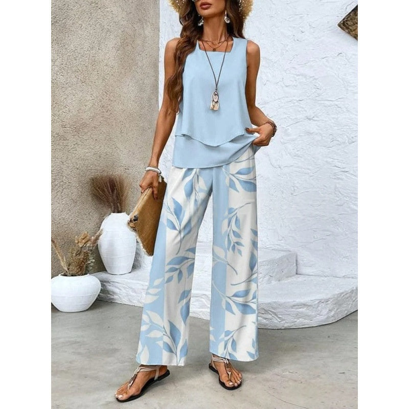 Sleeveless Double-layer Vest And Pants Set, Cotton-like – Premium 0 | RICALOUX