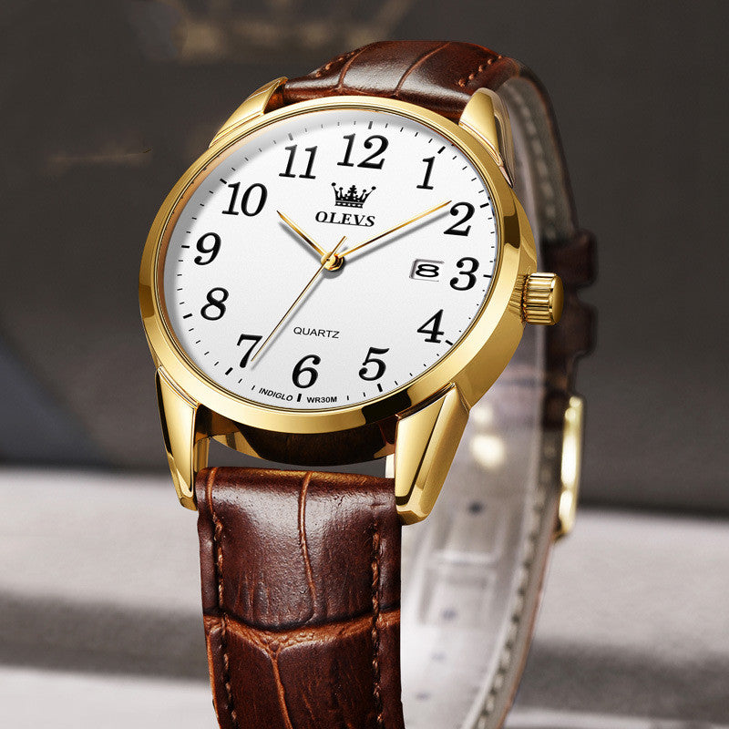 Waterproof Quartz Watch Digital Scale Simple Men by Ricaloux