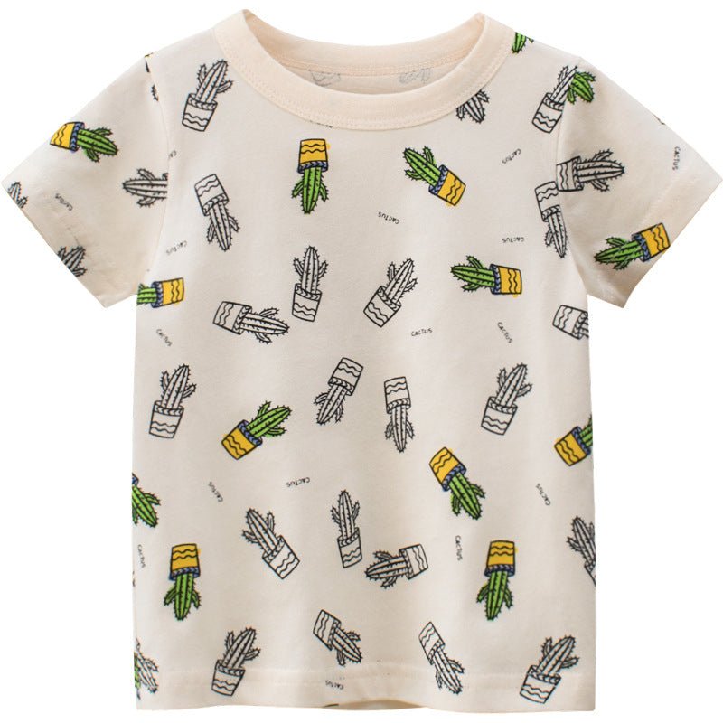 Summer New Boys Short Sleeve T-Shirt Children's Clothing - RICALOUX