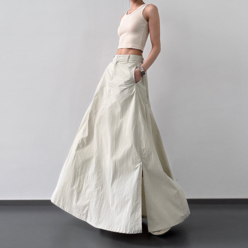 Summer Lightweight Fabric Slit Sun-protection Skirt – Premium 0 | RICALOUX