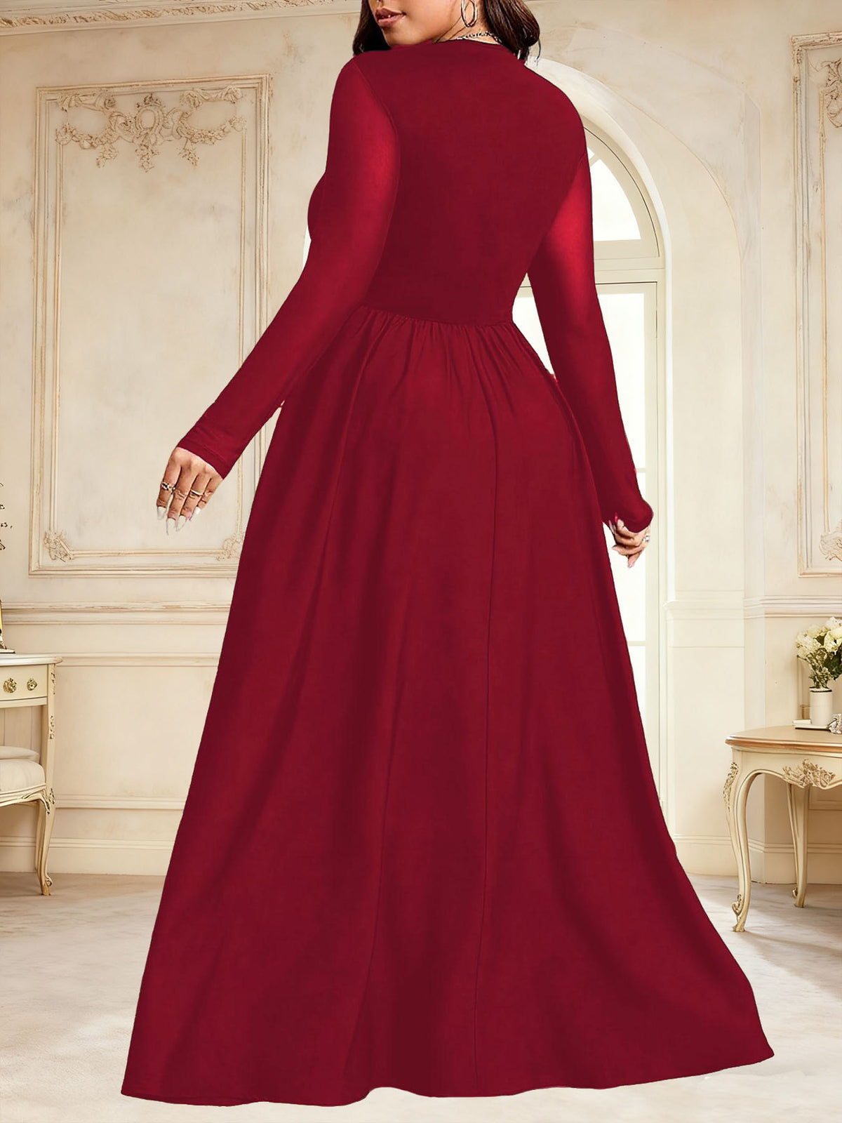 Womens Solid-color Vintage Square-neck Elegant Dress – Premium 0 | RICALOUX