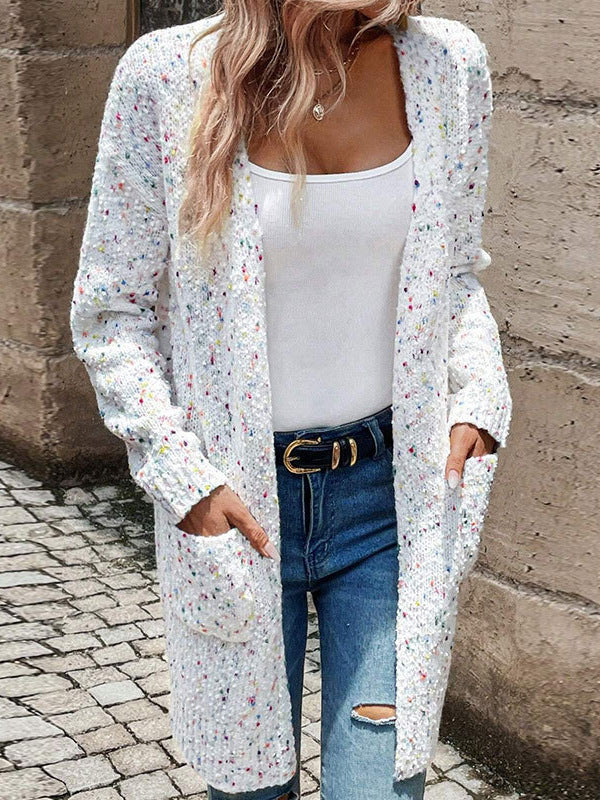 Loose-fitting Long-sleeve Knitted Sweater With Pockets – Premium 0 | RICALOUX