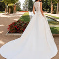 French Retro Lace Advanced Texture Satin Slim Bridal Simple Elegant Trailing Wedding Dress - RICALOUX