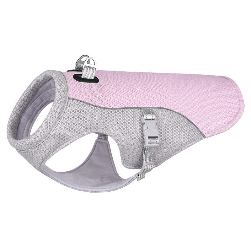 Summer Pet Dog Cooling Vest Heat Resistant Cool Dogs Clothes Breathable Sun-proof Clothing For Small Large Dogs Outdoor Walking by Ricaloux