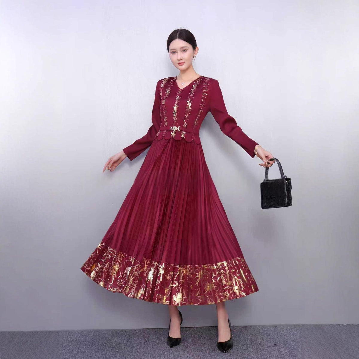 Elegant Plus-Size Loose-Fitting Dress For Women – Premium 0 | RICALOUX